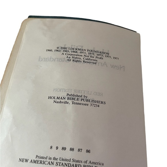 Holy Bible New American Standard red letter edition concordance - Picture 4 of 6